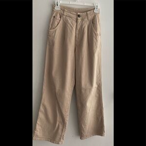 Brunello Cucinelli Monili High -Rise Wide Leg Jeans Khaki Denim XS
